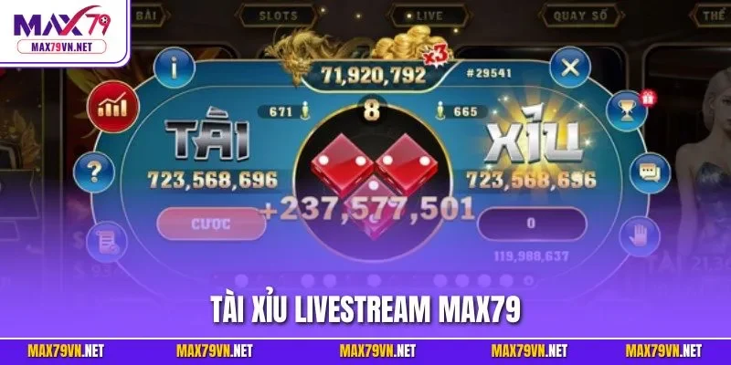 Tài xỉu Livestream MAX79